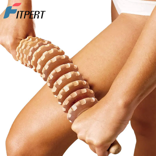 Wood Massager Stick Roller for Lymphatic Drainage and Cellulite