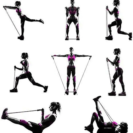 Resistance Workout Bands With Handles Unisex